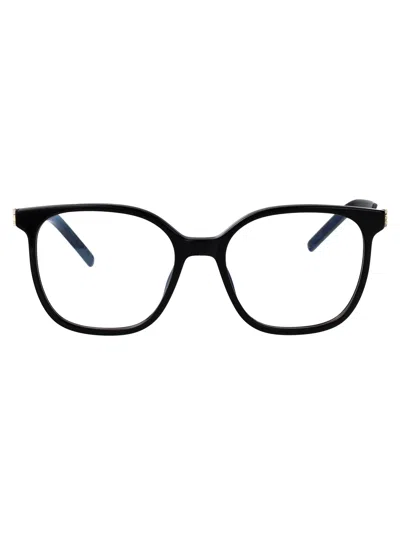 Saint Laurent Black-black-transparent Recycled Acetate Glasses