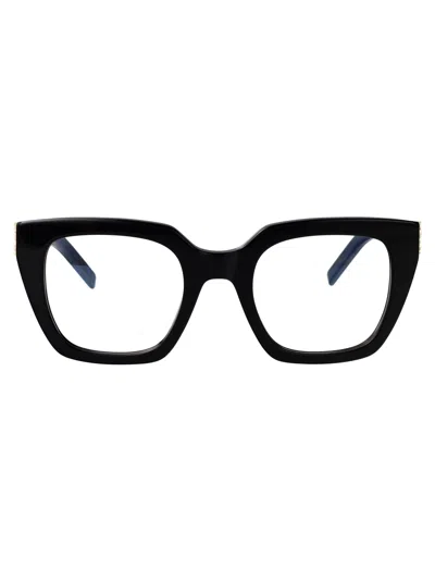 Saint Laurent Black-black-transparent Recycled Acetate Glasses