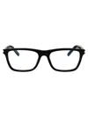 Saint Laurent Black-black-transparent Recycled Acetate Glasses In Black