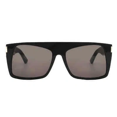 Pre-owned Saint Laurent Black Browline Ladies Sunglasses Sl 651 Vitti 001 58