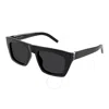 Saint Laurent Black Browline Unisex Sunglasses Sl M131 001 52