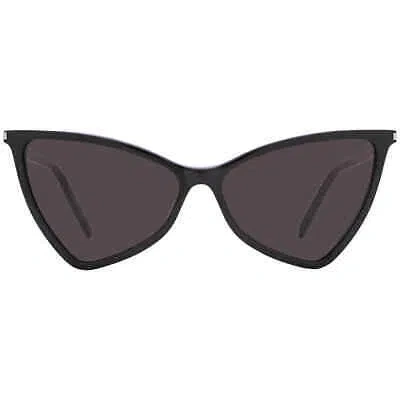 Pre-owned Saint Laurent Black Butterfly Ladies Sunglasses Sl 475 Jerry 001 58