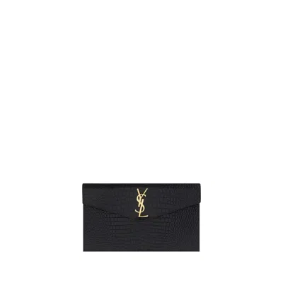 Saint Laurent Black Calf Leather Bos Taurus Accessories