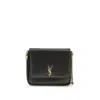 Saint Laurent Black Calf Leather Bos Taurus Shoulder Bag In Black
