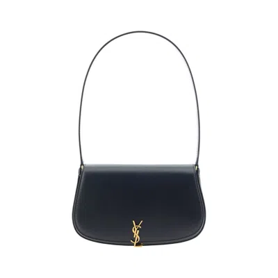 Saint Laurent Black Calf Leather Bos Taurus Shoulder Bag