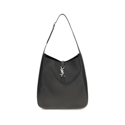 Saint Laurent Black Calf Leather Bos Taurus Shoulder Bag