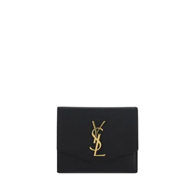 Saint Laurent Black Calf Leather Bos Taurus Wallet