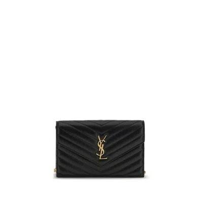 Saint Laurent Black Calf Leather Bos Taurus Wallet