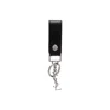Saint Laurent Cassandre Leather Key-holder In Black