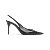 Saint Laurent Babylone Breteuil Open Back Pump In Smooth Leather