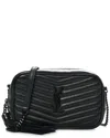 Saint Laurent Lou Mini Leather Camera Bag In Black