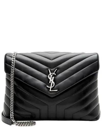 Saint Laurent Black Calfskin Loulou Chain Medium Shoulder Bag (authentic Pre-  Loved)