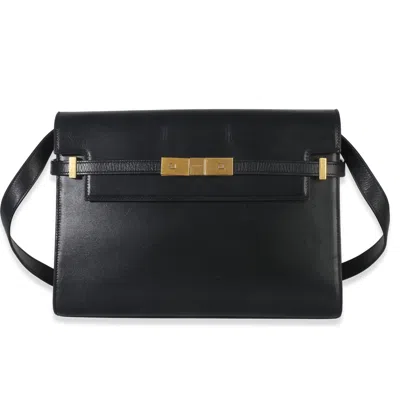 Pre-owned Saint Laurent Black Calfskin Medium Manhattan Shoulder Bag