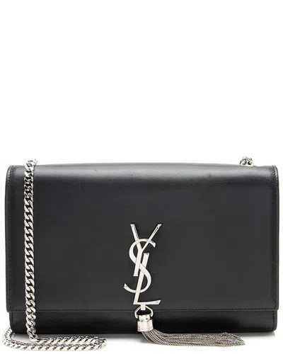 Saint Laurent Black Calfskin Monogram Kate Tassel Medium Shoulder Bag  (authentic Pre-loved)