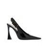 Saint Laurent Dune Patent Slingback Pumps In Black