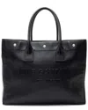 Saint Laurent Black Calfskin Rive Gauche Small Tote (authentic Pre-loved) In Black