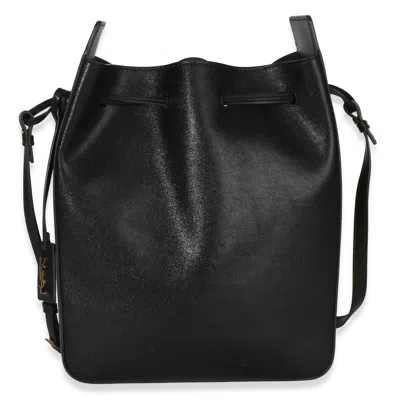 Pre-owned Saint Laurent Black Calfskin Small Bucket Bag