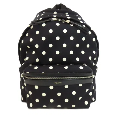 Pre-owned Saint Laurent Black Canvas Backpack ()