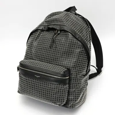 Pre-owned Saint Laurent Black Canvas Backpack ()