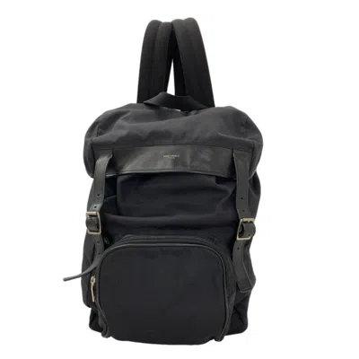 Pre-owned Saint Laurent Black Canvas Backpack ()