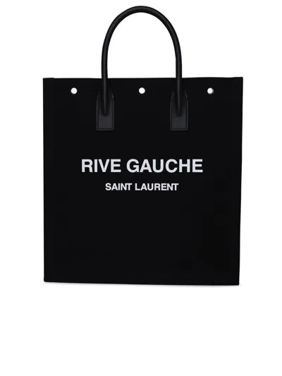 Saint Laurent Man Shopping Rive Gauche Verticale In Black