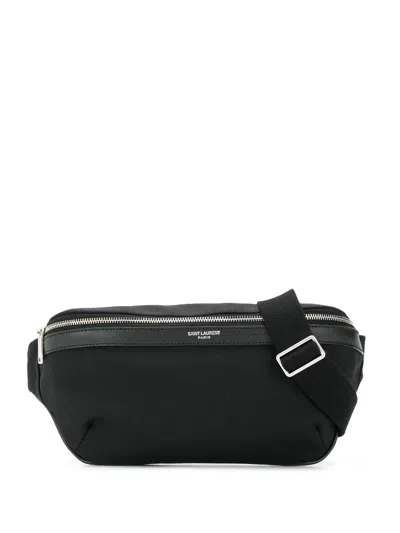 Saint Laurent Black Canvas Classic Belt Bag