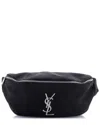 Saint Laurent Black Canvas Classic Monogram Belt Bag (authentic Pre-loved) In Black