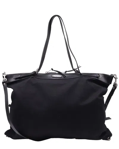 Pre-owned Saint Laurent Black Canvas Large Id Convertible Tote (authentic Pre-loved)