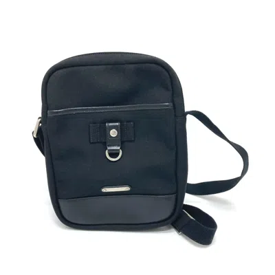 Pre-owned Saint Laurent Black Canvas Leather Shoulder Bag ()