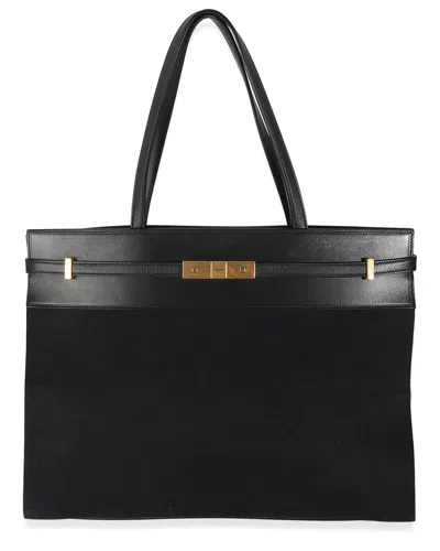 Saint Laurent Black Canvas Manhattan Tote (authentic Pre-loved)
