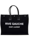Saint Laurent Black Canvas Rive Gauche Large Tote (authentic Pre-loved)