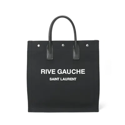Pre-owned Saint Laurent Black Canvas Tote Bag ()