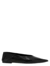 Saint Laurent Poppy Leather Ballet Flats In Black