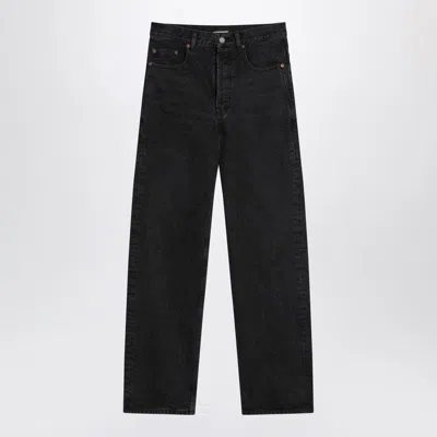 Saint Laurent Black Carrot-fit Jeans With A Washed Effect