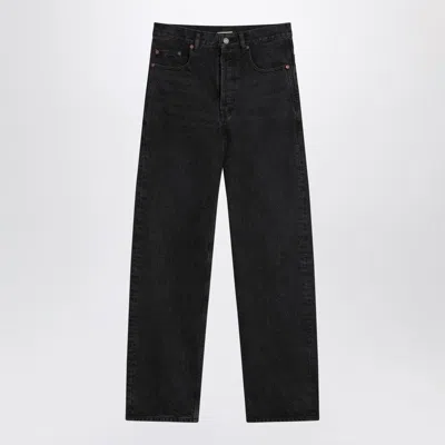 Saint Laurent Black Carrot-fit Jeans With A Washed Effect Women
