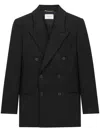 Saint Laurent Show Version Double-breasted Lapel Jacket In Black