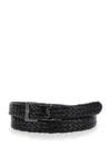 Saint Laurent Black 'cassandre' Belt With Logo Detail In Leather Man In Multicolor