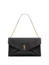 Saint Laurent Cassandre Xxl Envelope Bag With Chain In Black