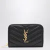 Saint Laurent Black Cassandre Matelassé Wallet In Black