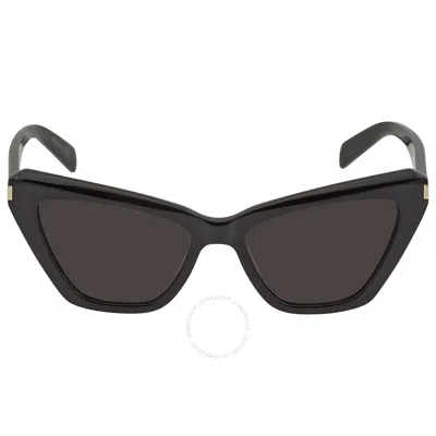 Saint Laurent Black Cat Eye Ladies Sunglasses Sl 466 001 54