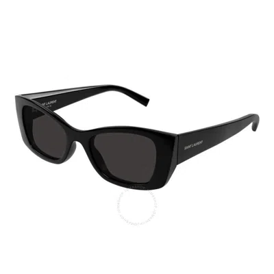 Saint Laurent Black Cat Eye Ladies Sunglasses Sl 593 001 52