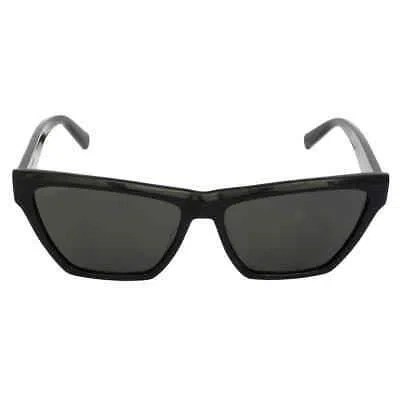 Pre-owned Saint Laurent Black Cat Eye Ladies Sunglasses Sl M103 002 58 Sl M103 002 58 In Gray