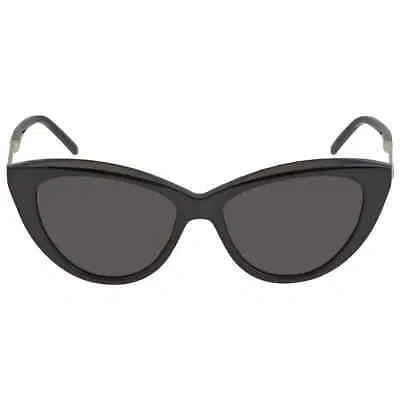 Pre-owned Saint Laurent Black Cat Eye Ladies Sunglasses Sl M81 001 55 Sl M81 001 55