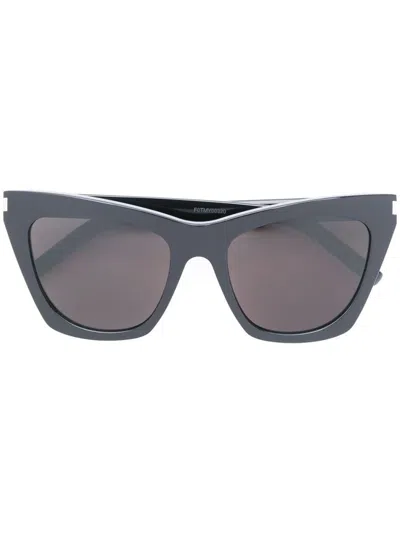 SAINT LAURENT BLACK CAT EYE SUNGLASSES