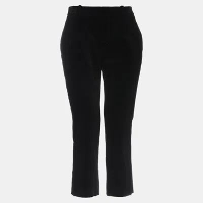 Pre-owned Saint Laurent Black Corduroy Pants L (fr 40)
