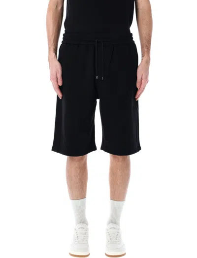 SAINT LAURENT BLACK COTTON BERMUDA SHORTS