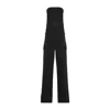 Saint Laurent Cassandre Bustier Jumpsuit In Black