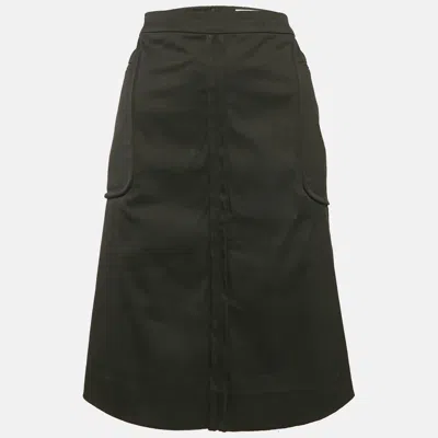 Pre-owned Saint Laurent Black Cotton Short Skirt L