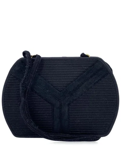 Saint Laurent Black Cotton Shoulder Bag (authentic Pre-loved)