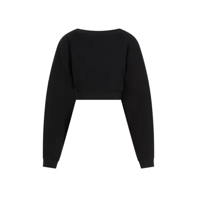 SAINT LAURENT SAINT LAURENT BLACK COTTON SWEATSHIRT